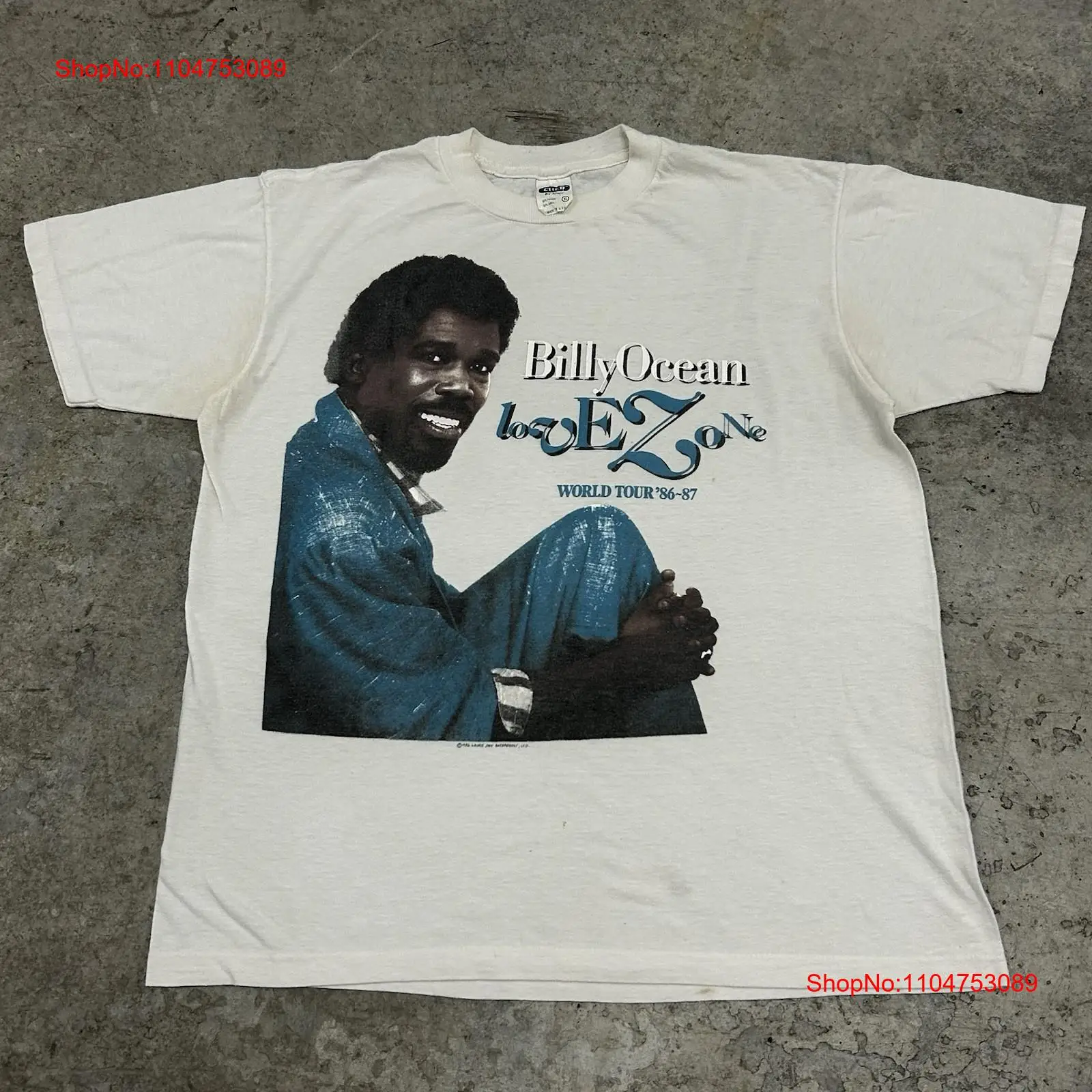 Vintage Fashion World - Винтажная футболка Billy Ocean Band 80-х