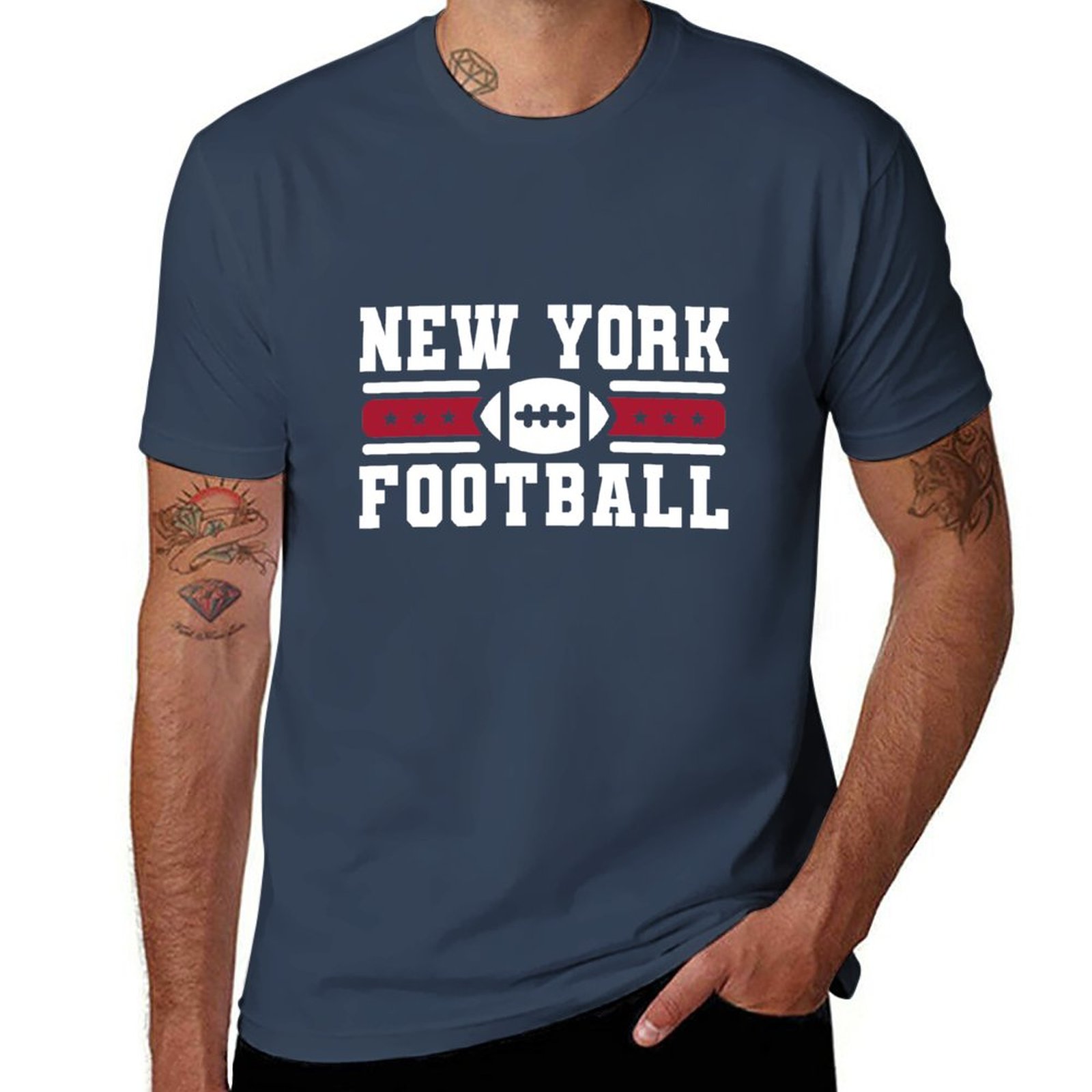 Vintage Fashion New York - Винтажная Спортивная футболка New York Football