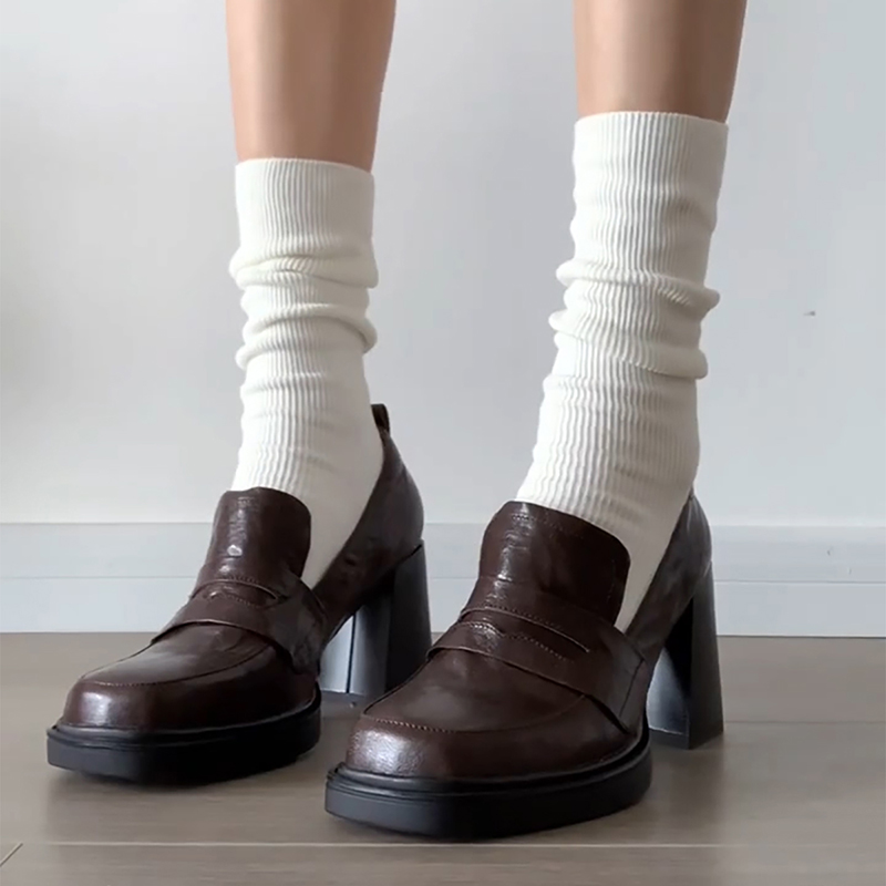 Vintage Fashion Female - Женские лоферы в студенческом стиле, модные