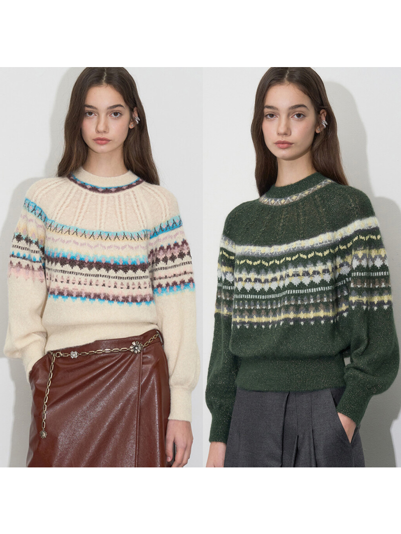 Vintage Fashion Faire - Свитер MICOAT в скандинавском романтическом стиле,