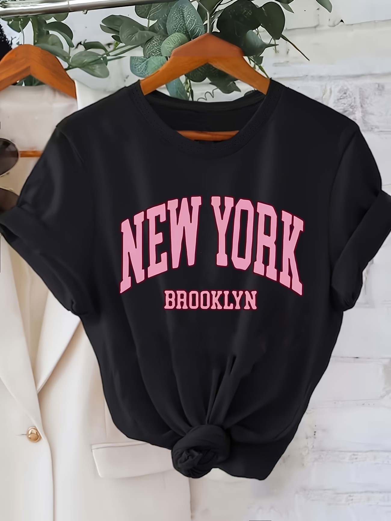 Vintage Fashion New York - Модная футболка с надписью «Нью-Йорк Бруклин»,
