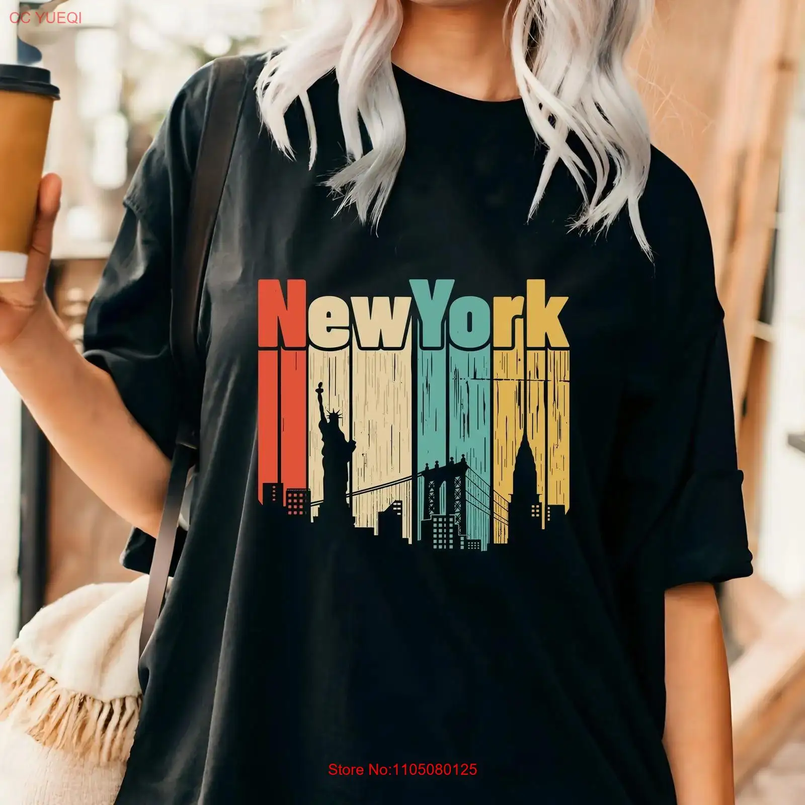 Vintage Fashion New York - Футболка в стиле ретро Нью-Йорк, США,