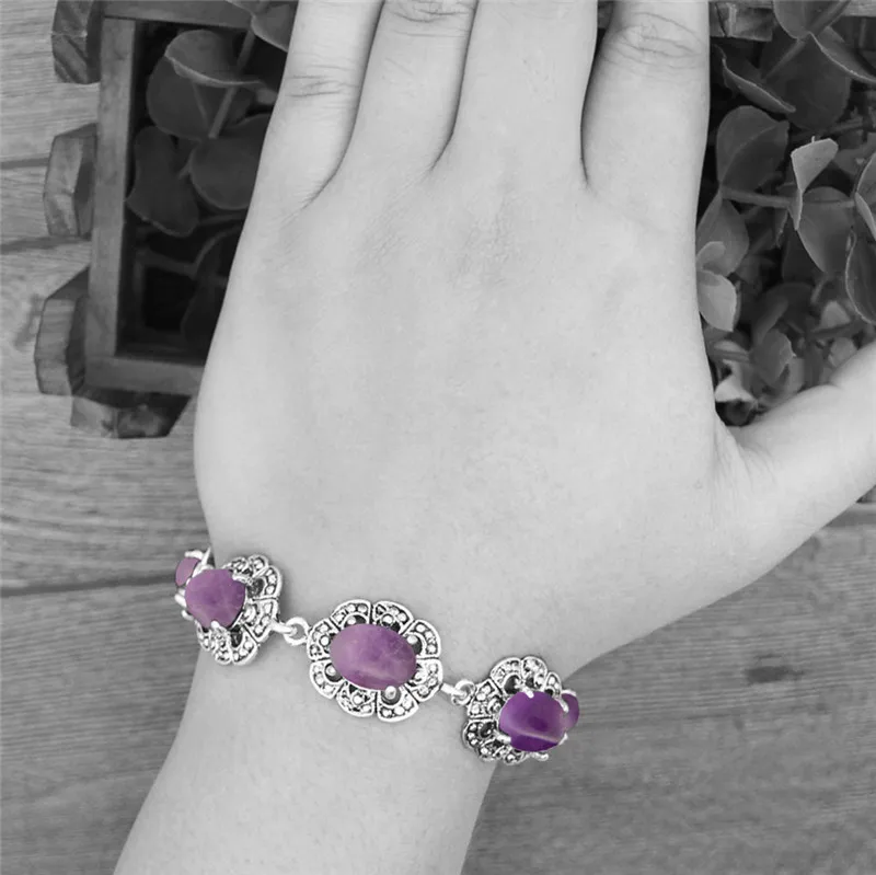 Natural Purple Stone Bracelet  – обзор и цена Vintage Fashion Looks